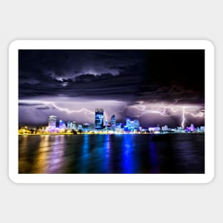 Perth Lightning Storm Sticker